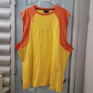 Tank Top Sean John color block orange yellow 2xl shirt